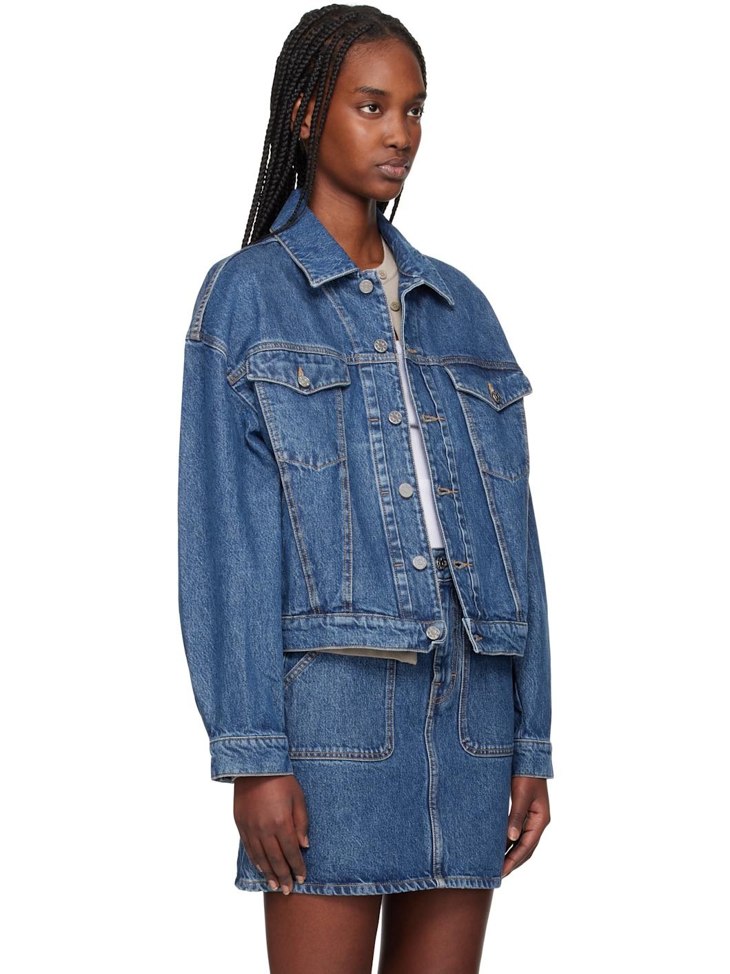 Blue Relaxed Jean Denim Jacket - 2