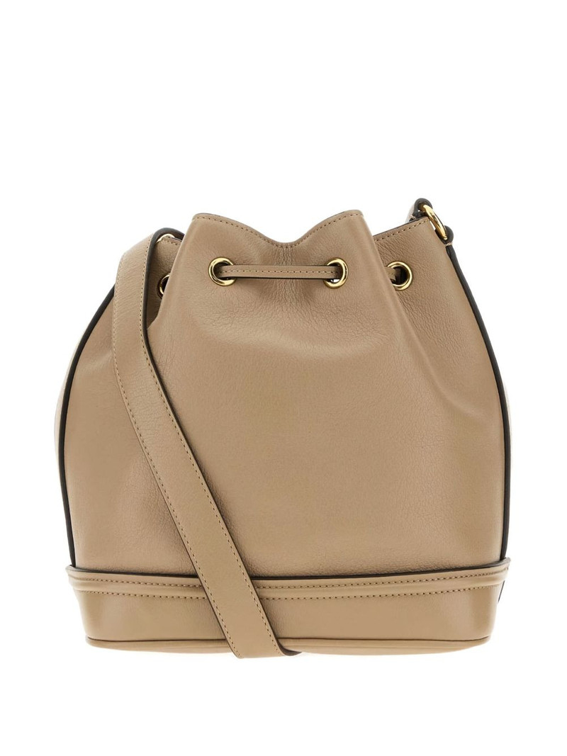 Chloé Cappuccino leather drawstring bucket bag outlook