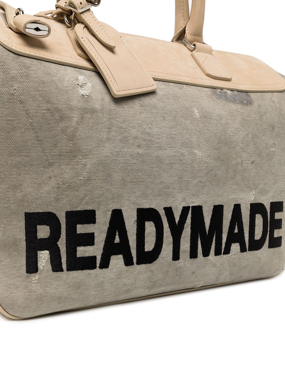 logo-print panelled tote bag - 5