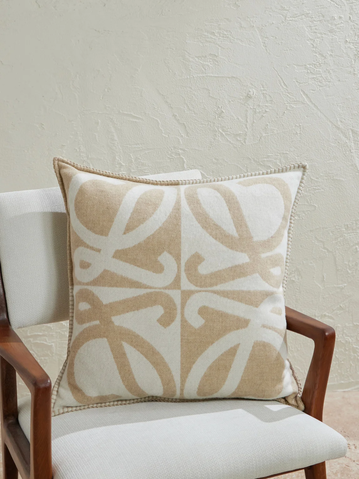 Anagram Wool and Cashmere-Blend Jacquard Cushion - 1