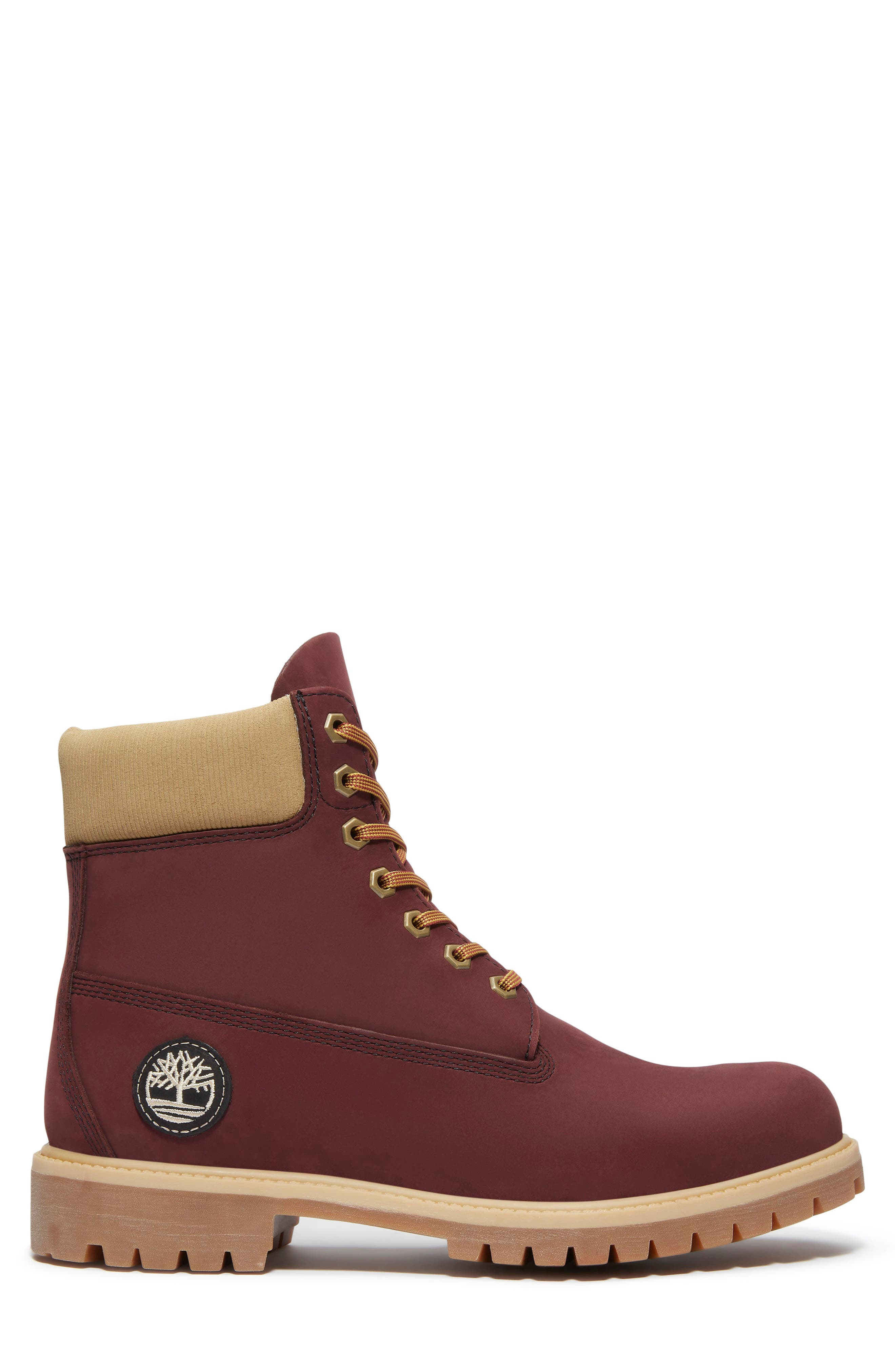 Timberland Premium 6-Inch Waterproof Boot in Burgundy Nubuck at Nordstrom - 2