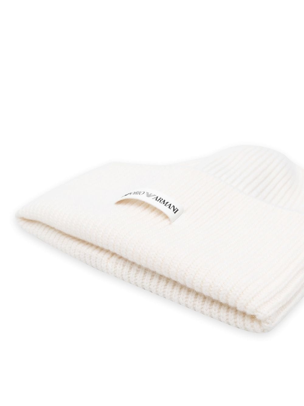 logo-patch wool beanie - 2