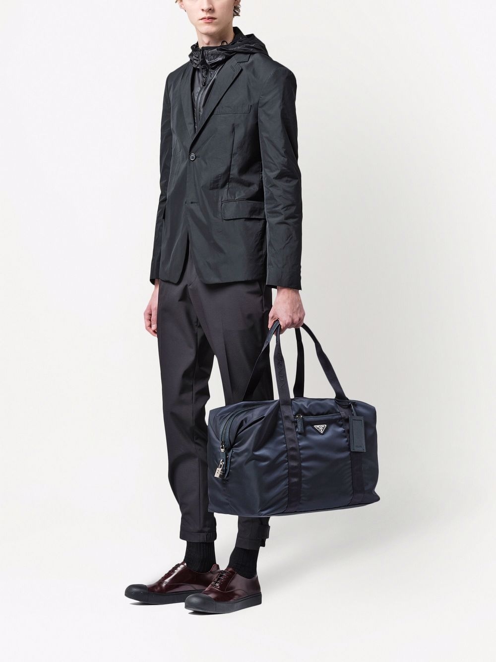 Re-Nylon triangle logo holdall bag - 2
