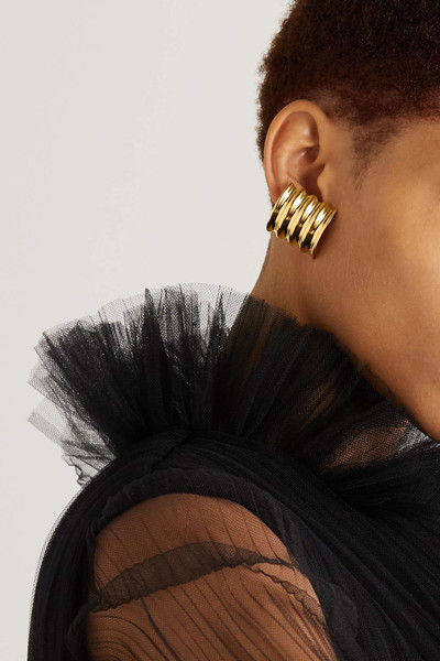KHAITE Julius gold-plated earrings outlook