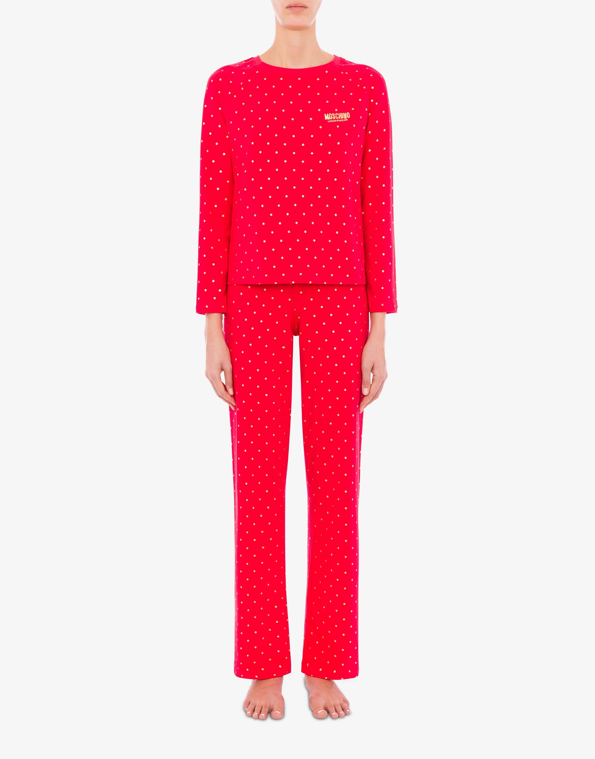 POLKA DOTS STRETCH JERSEY PYJAMAS - 2