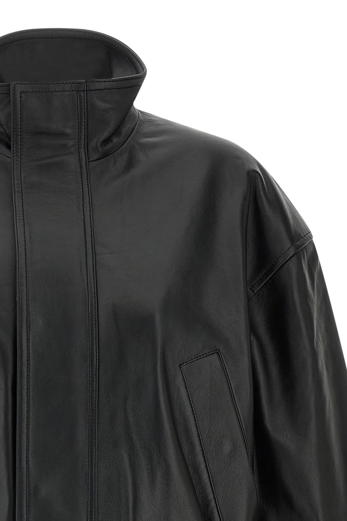 Leather blouson - 3