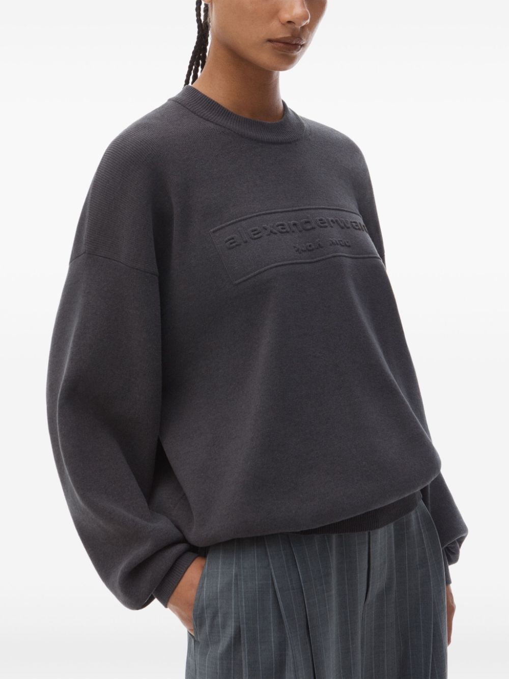 logo-embossed sweater - 4