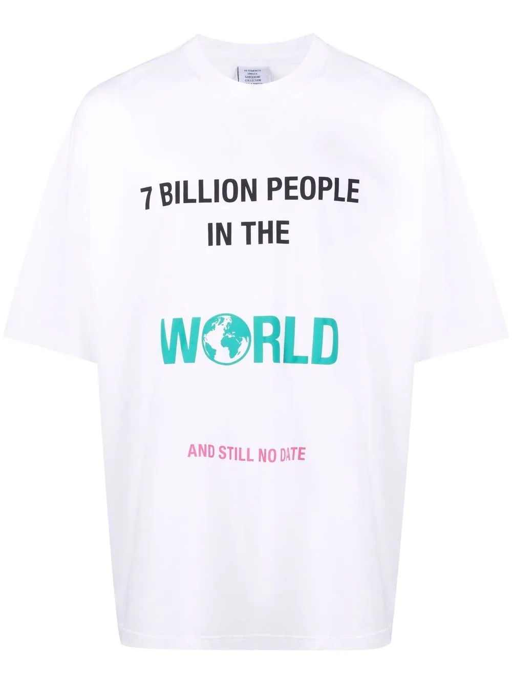 slogan-print short-sleeved T-shirt - 1