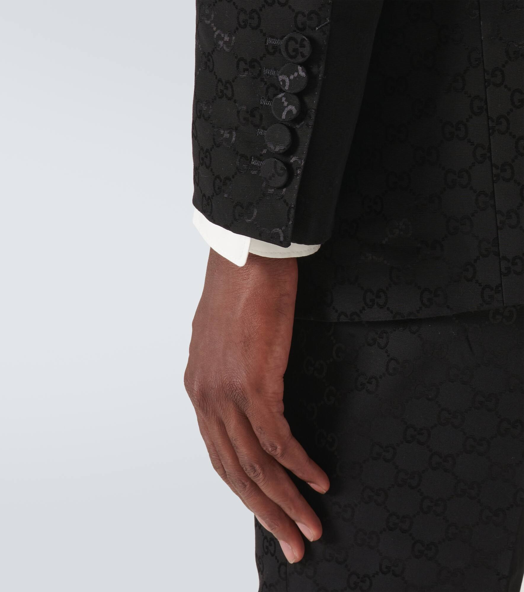 GG Canvas cotton-blend blazer - 6
