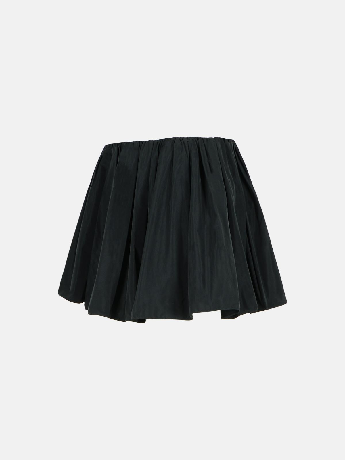 BLACK POLYESTER SHORTS SKIRT - 2