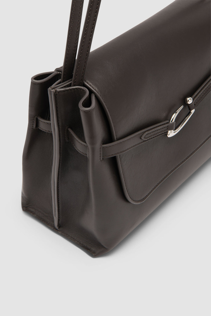 Cora Ristretto Nappa Leather Shoulder Bag 4