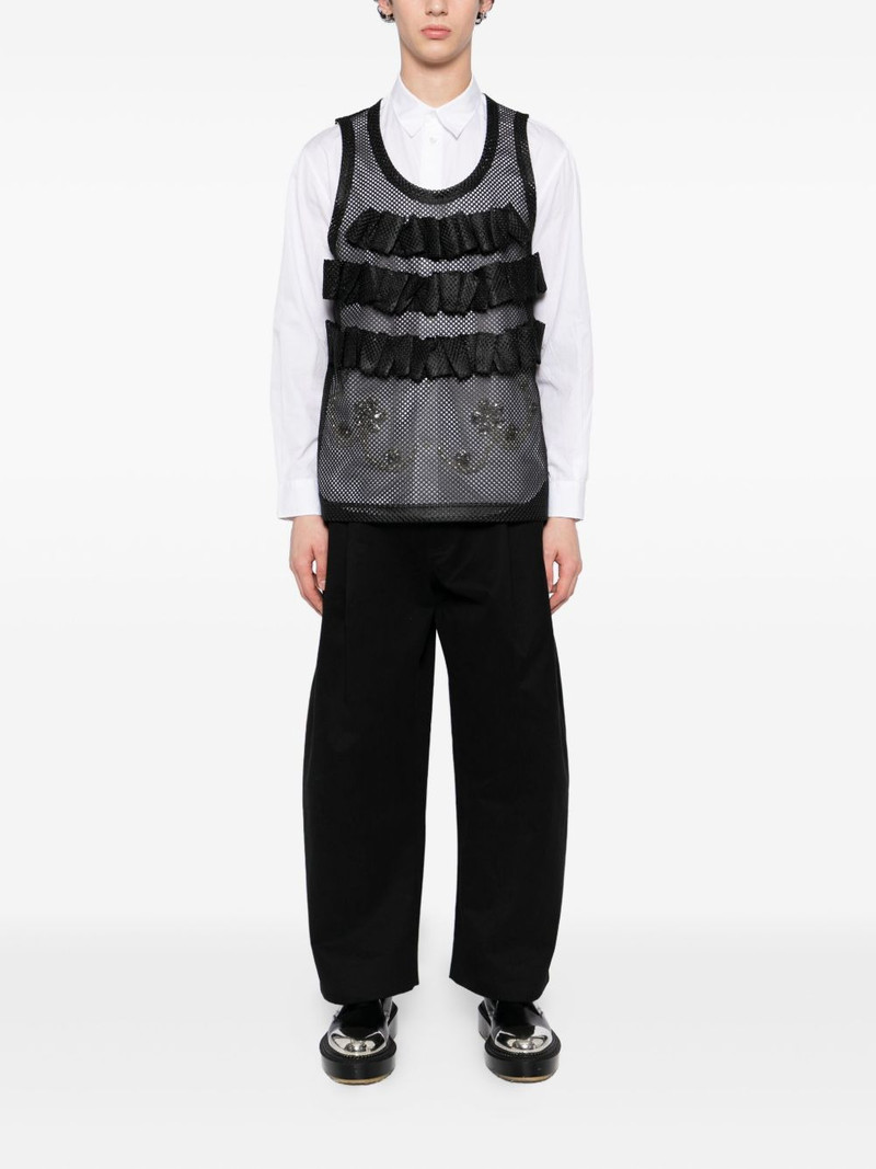 Comme des Garçons Homme Plus mesh raffled vest outlook