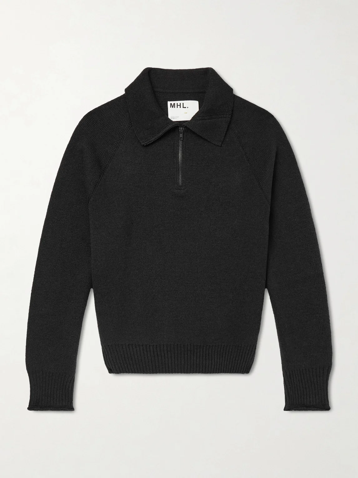 Wool and Cotton-Blend Half-Zip Sweater - 1