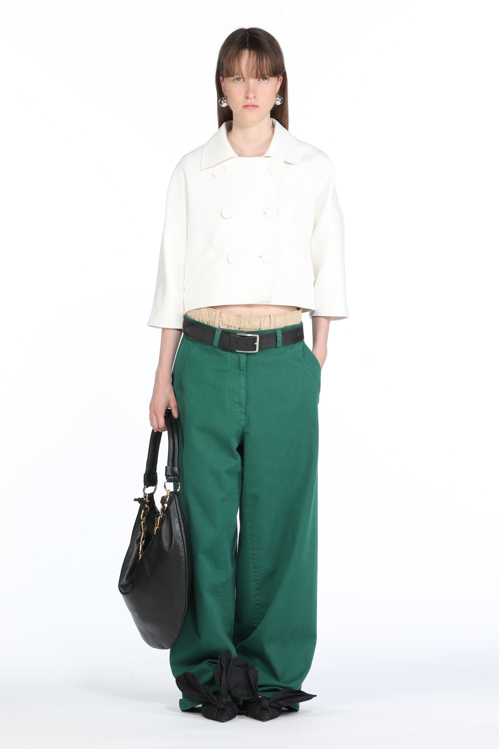 DOUBLE-BREASTED CROPPED JACKET - 4