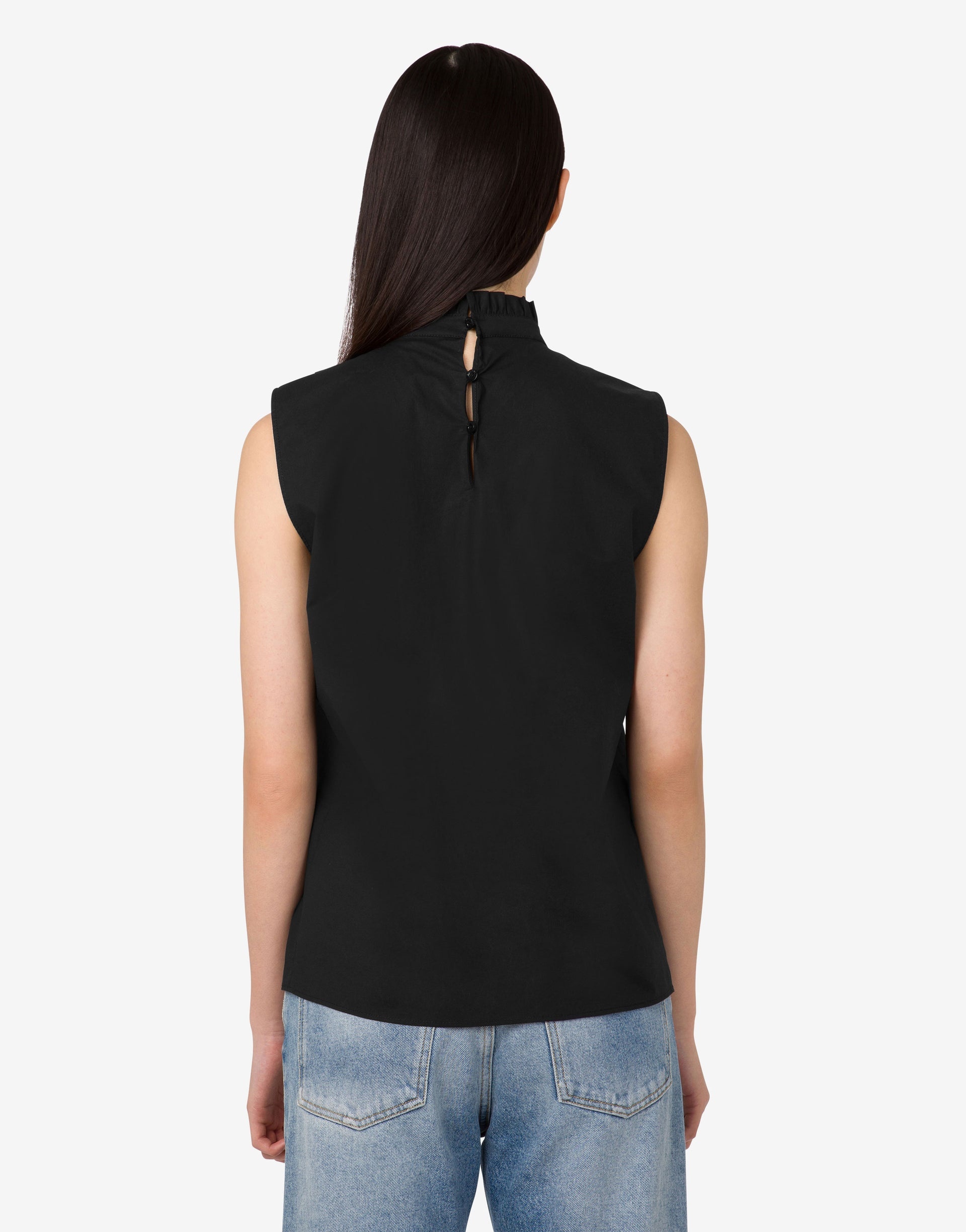 EMBROIDERED COTTON POPLIN TOP - 3