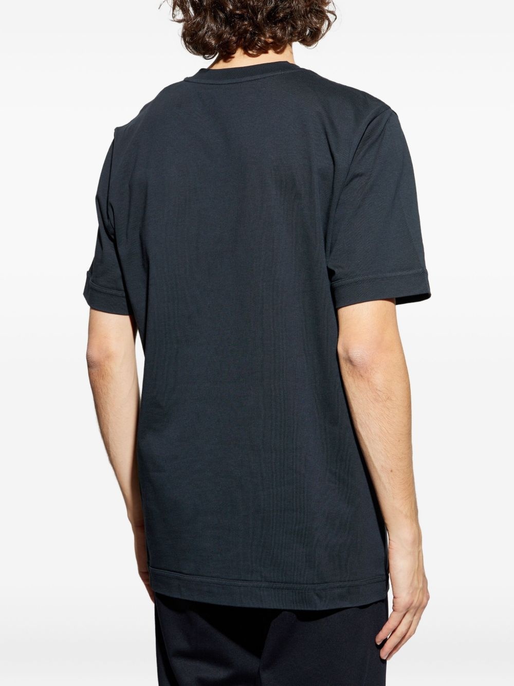 logo-patch cotton t-shirt - 4