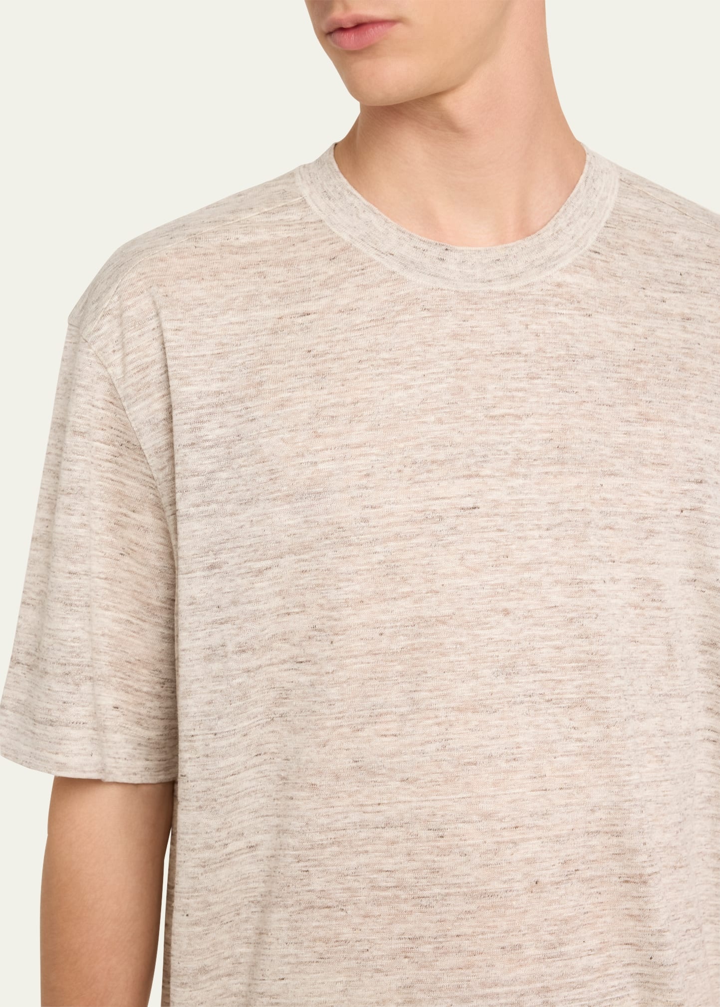 Men's Linen Crewneck T-Shirt - 5