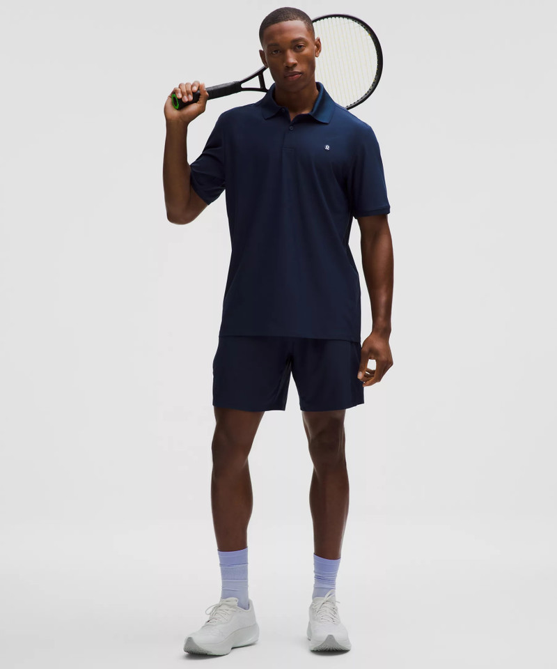 lululemon UV-Protective Striped Mesh Tennis Polo Shirt outlook