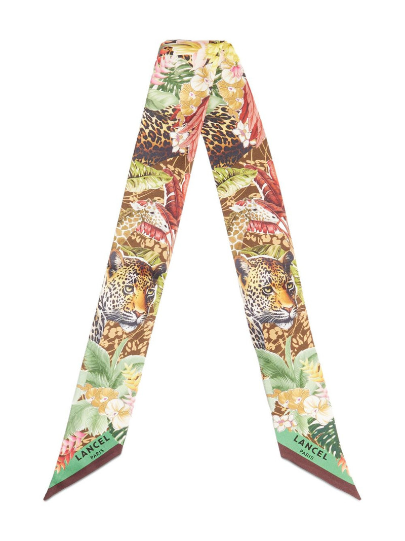 Jungle motif silk headband 1