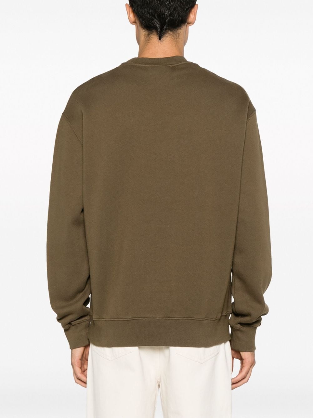 logo-print cotton sweatshirt - 4