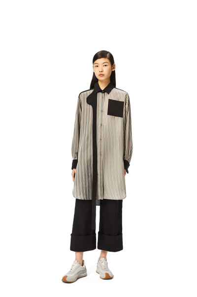 Loewe Patchwork blouse in striped cupro and viscose outlook