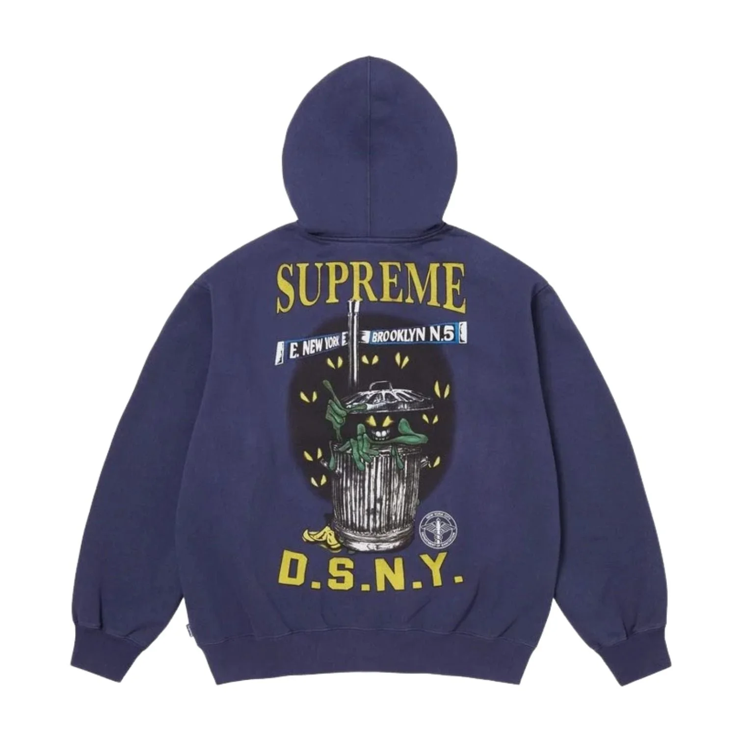 Supreme x DSNY SS26 Zip Up Hooded Sweatshirt 'Washed Navy' SUP-SS26-053-WSHNVY - 1