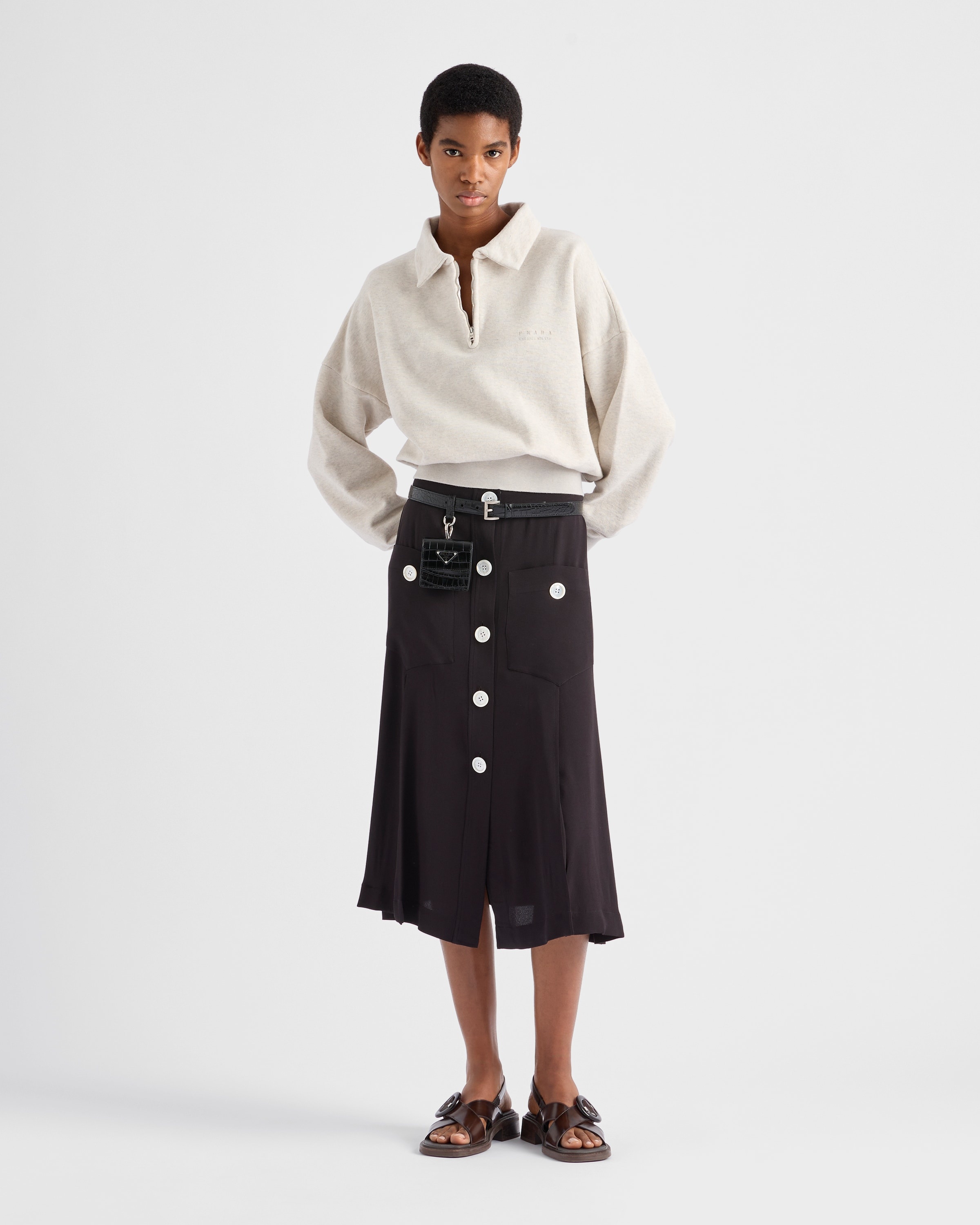 Sablé satin skirt - 2