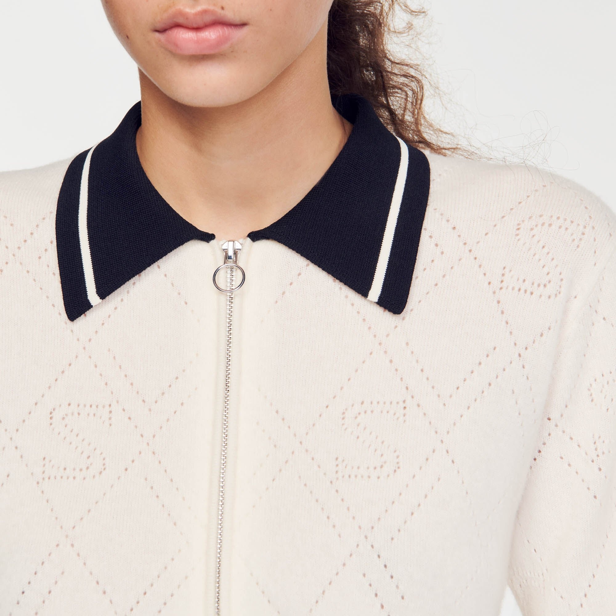 TWO-TONE CARDIGAN - 4