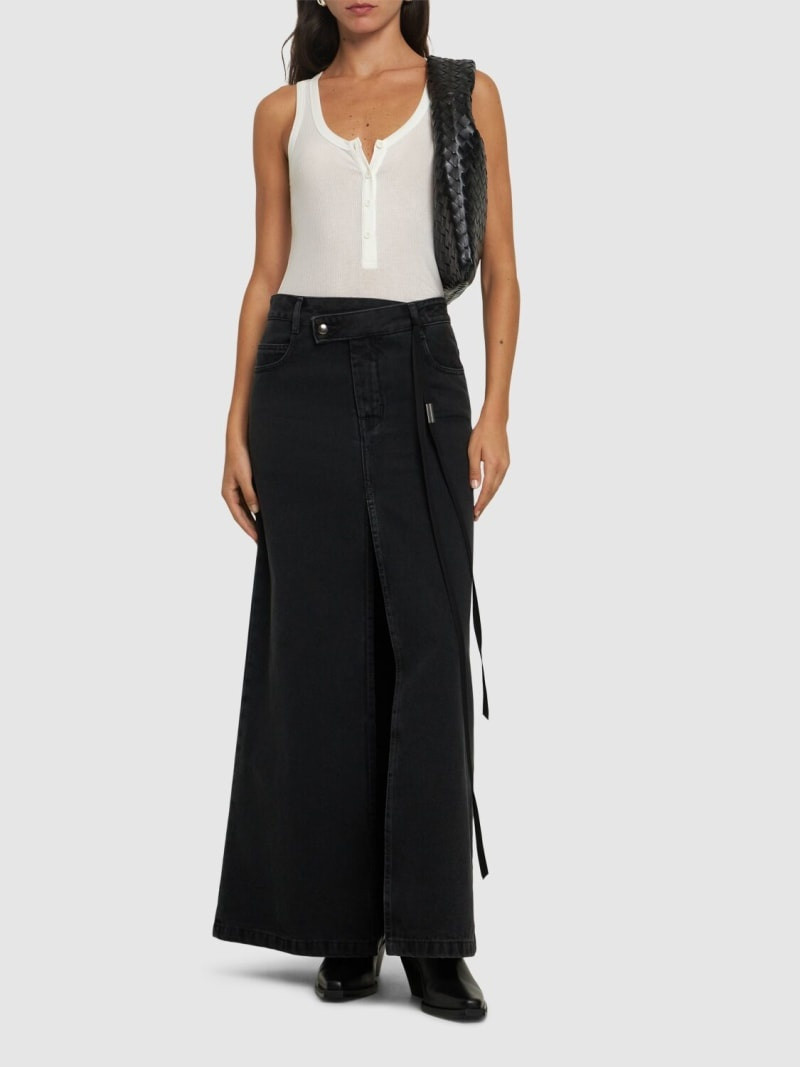 Ann Demeulemeester Silya asymmetric waist denim long skirt outlook