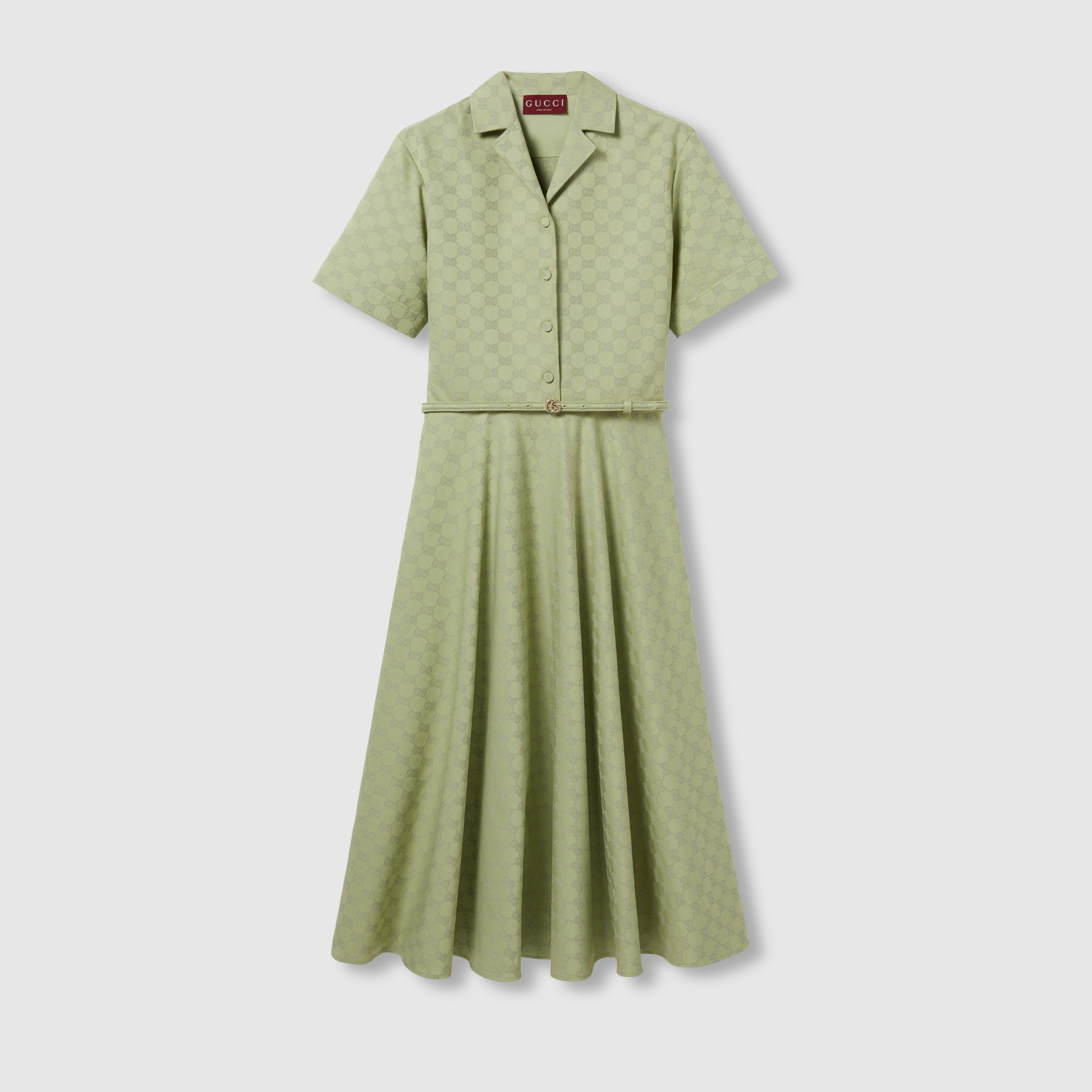Mid-length GG cotton gabardine dress - 1