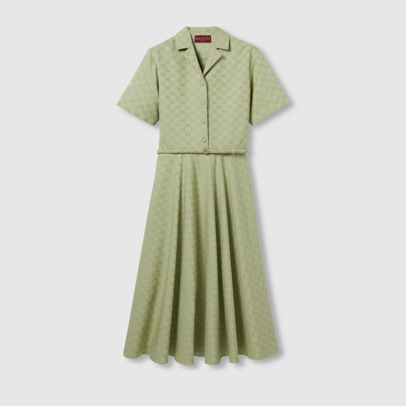 Mid-length GG cotton gabardine dress 1