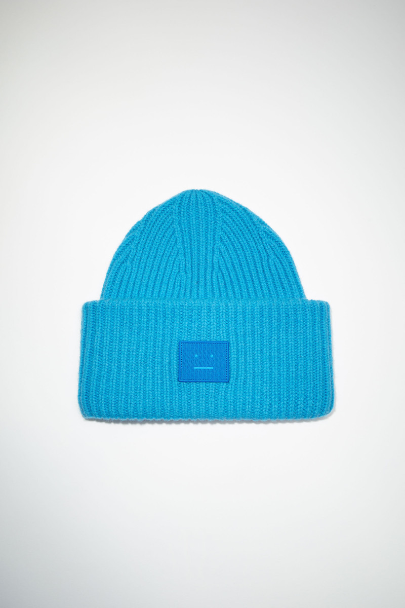 Large face logo beanie - Sapphire blue 1