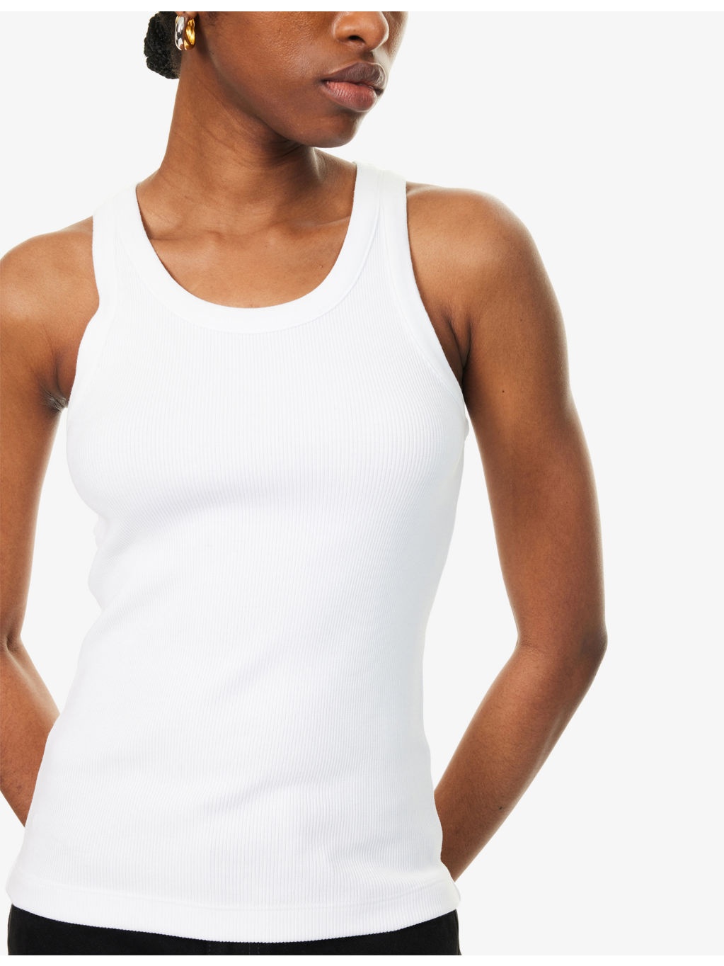 Scoop-neck stretch-jersey top - 5