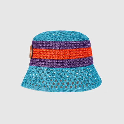 GUCCI Raffia-effect viscose bucket hat outlook