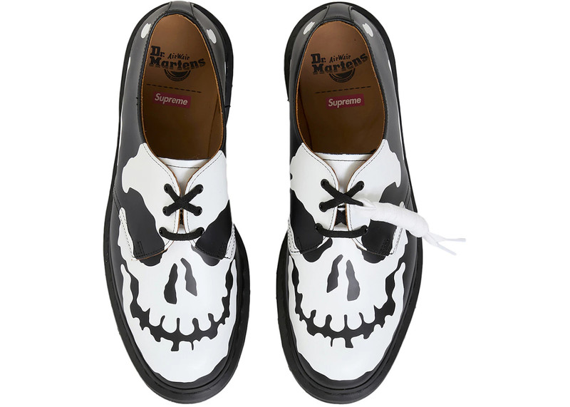 Dr. Martens Dr. Martens 1461 3-Eye Shoe Supreme Skull Black White outlook