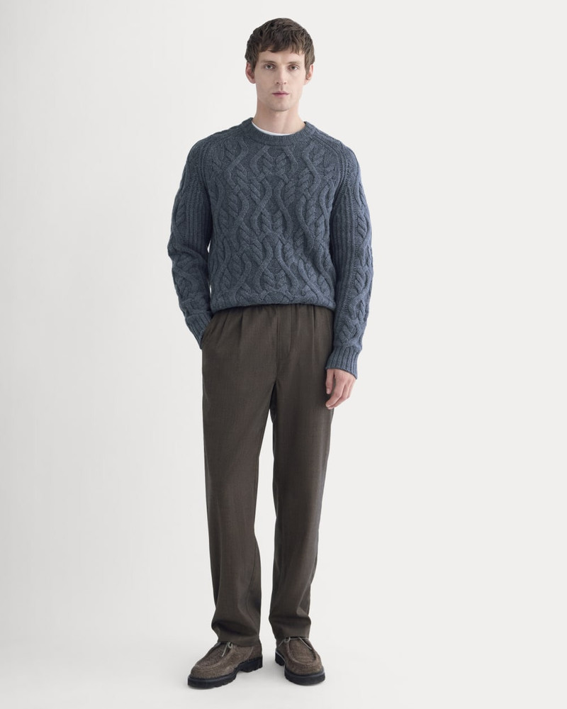 CABLE KNIT CREW IN LUXE MERINO 3