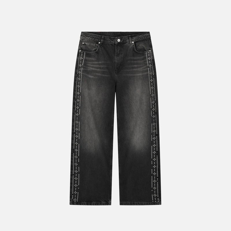 Peso Black Studded Denim Jeans 1