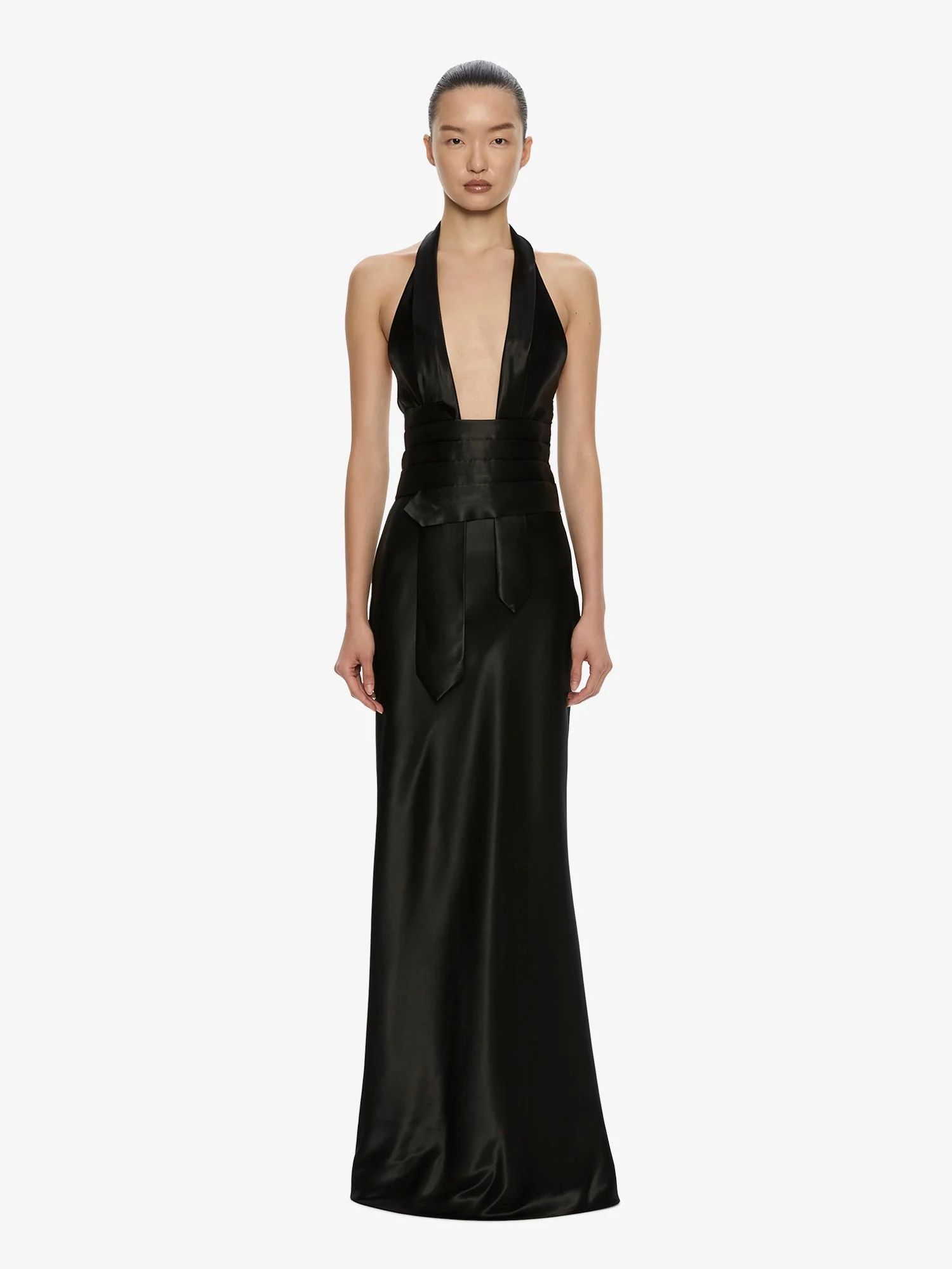 Reyer Satin Tie Gown - 1