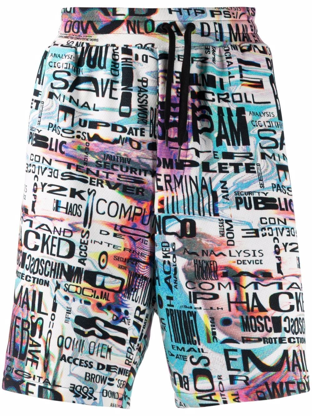 graphic-print knee-length shorts - 1