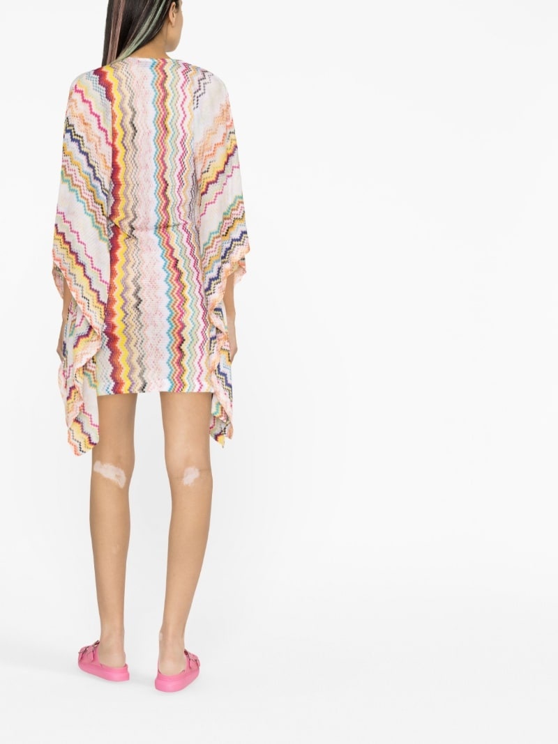 zigzag-woven minidress - 3