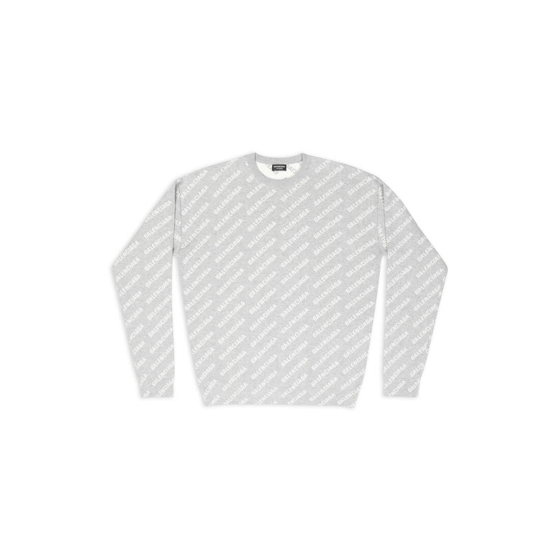 Men's Mini Allover Logo Sweater in Grey - 1