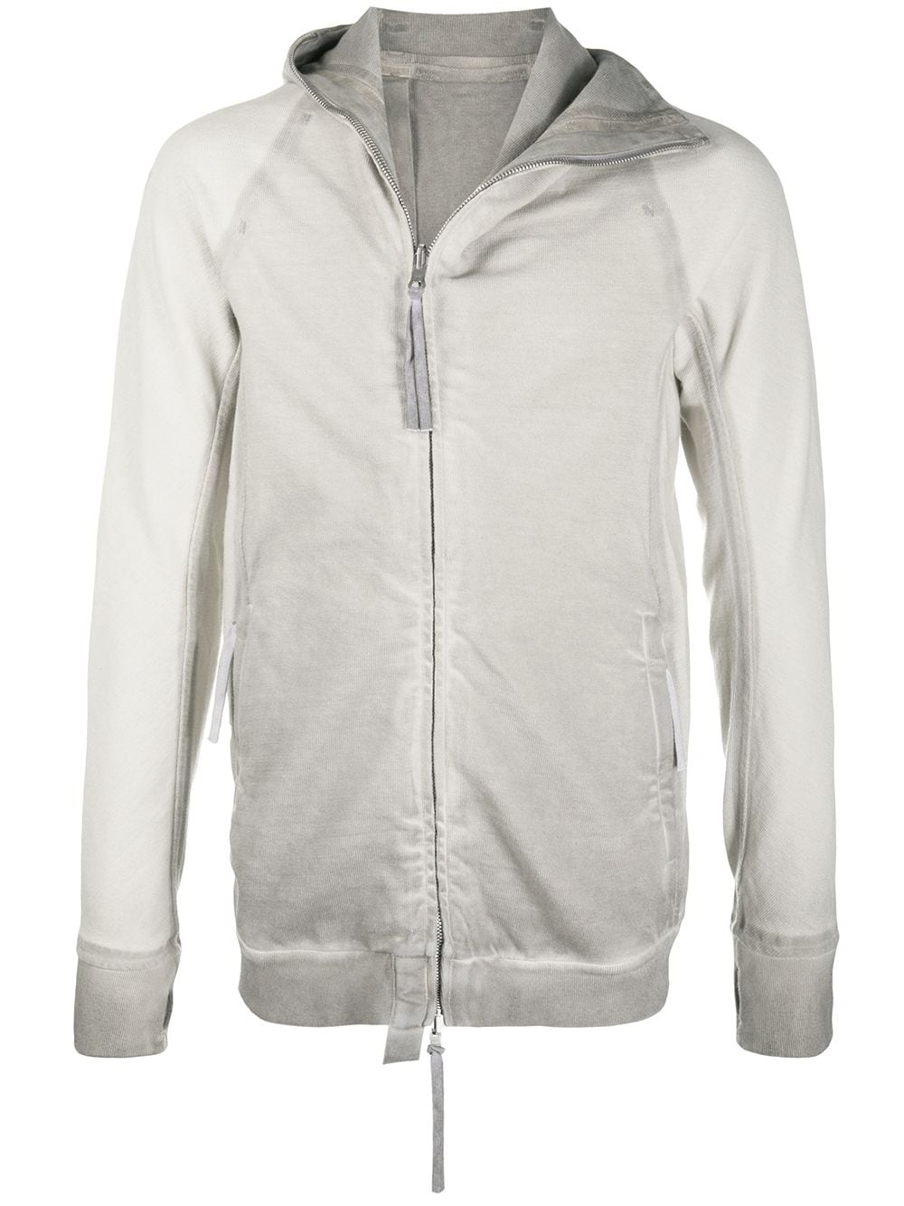 faded zip-up hoodie - 1