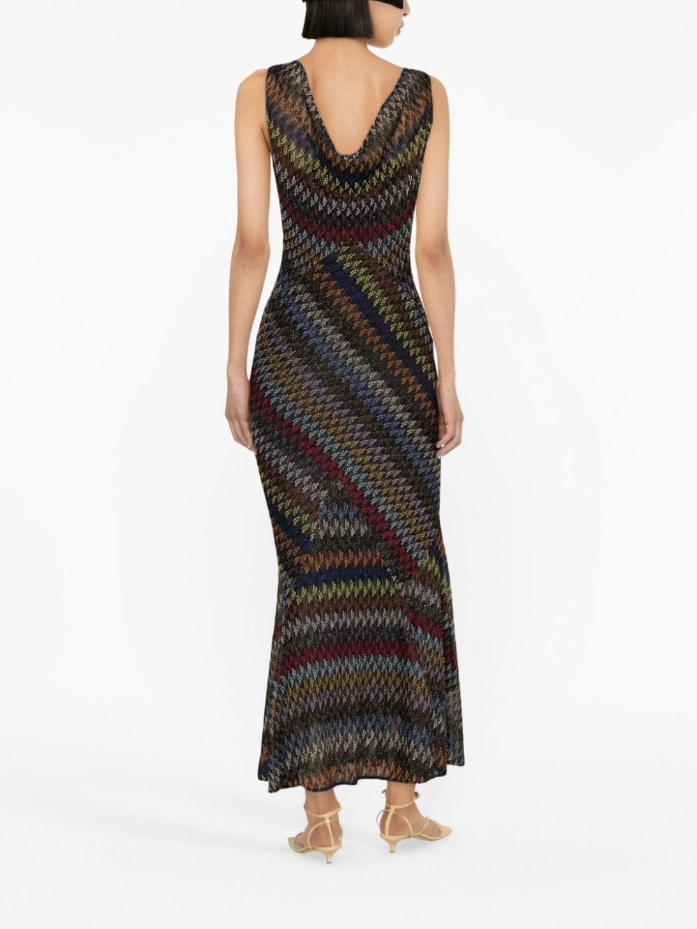 zigzag crochet-knit maxi dress - 4