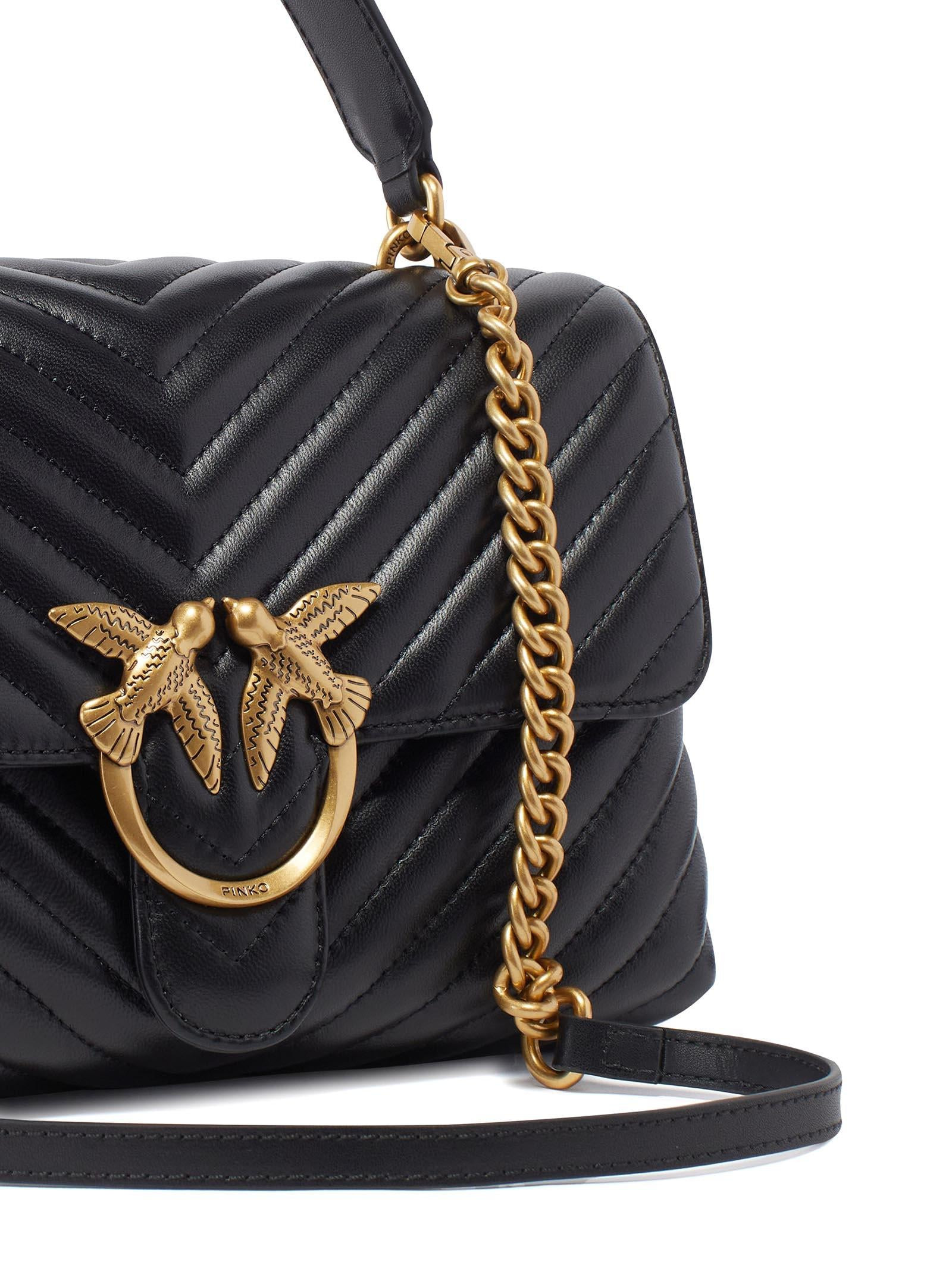 BORSA A MANO CLASSIC LADY LOVE BAG PUFF CHEVRON PINKO - 3