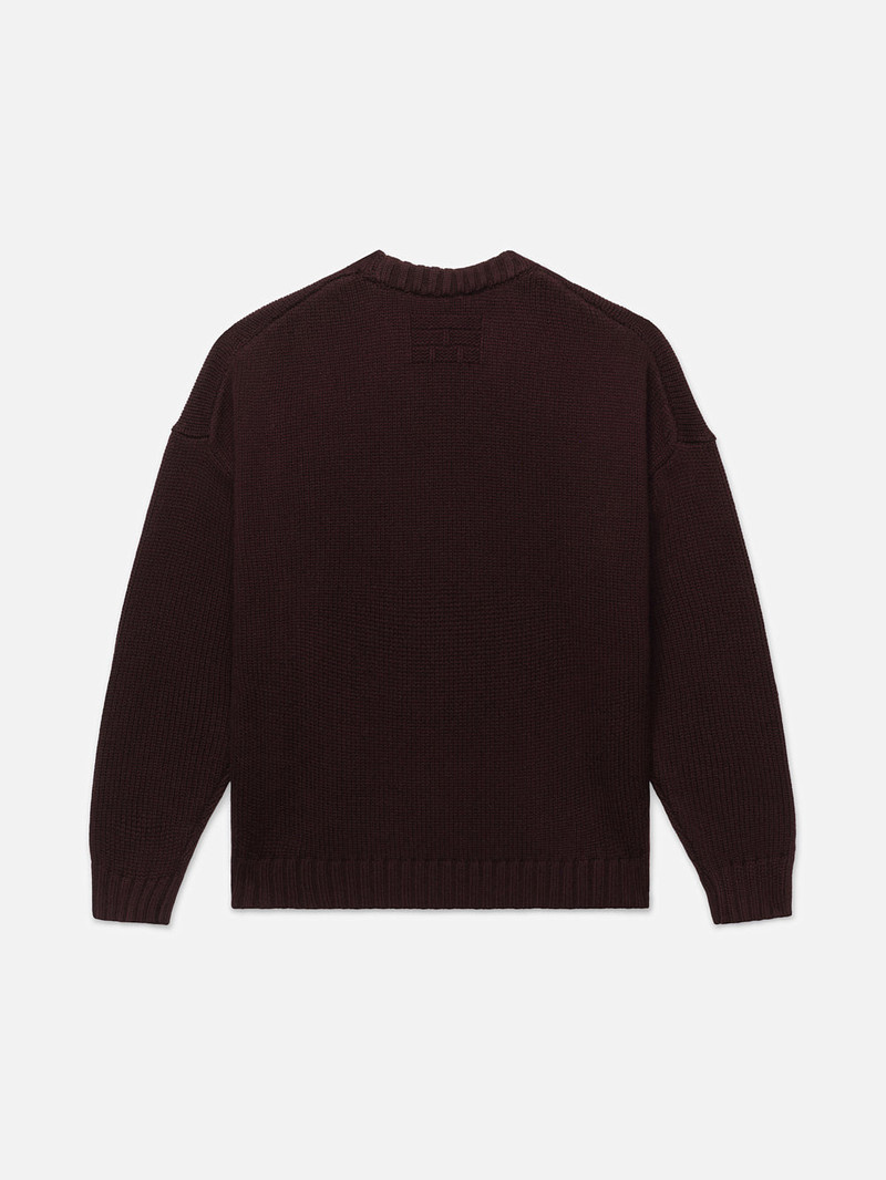 FRAME Ritz Unisex Cashmere Sweater in Bordeaux outlook