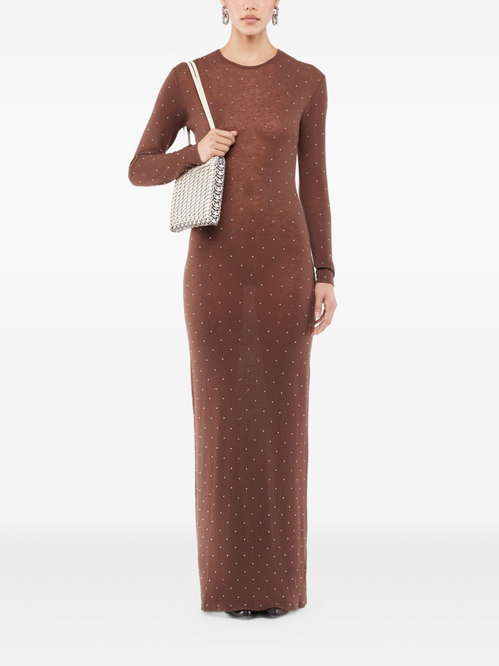 embellished long-sleeved maxi dress - 2