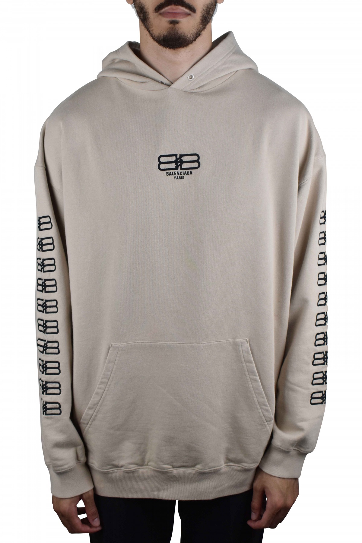 パーカー・フーディ Balenciaga Beige New Balenciaga Back Sweatshirt BALENCIAGA Sweatshirt | modadiandrea | REVERSIBLE