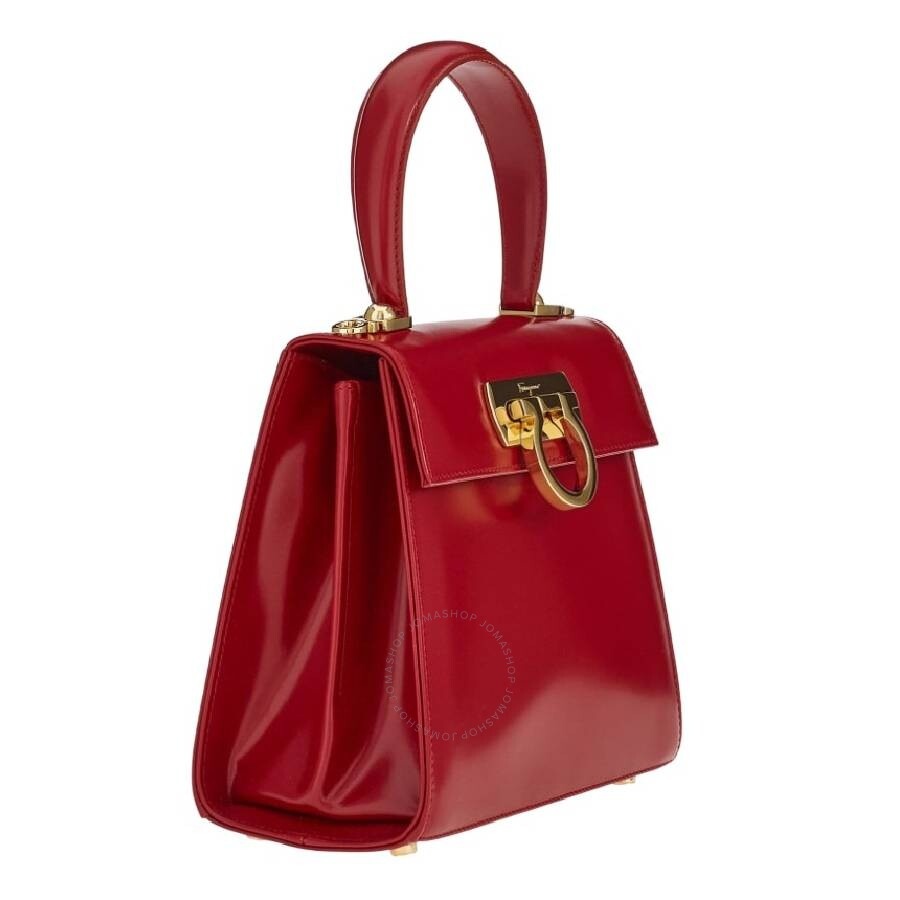 Ferragamo Small Iconic Top Handle Bag - Red - 3