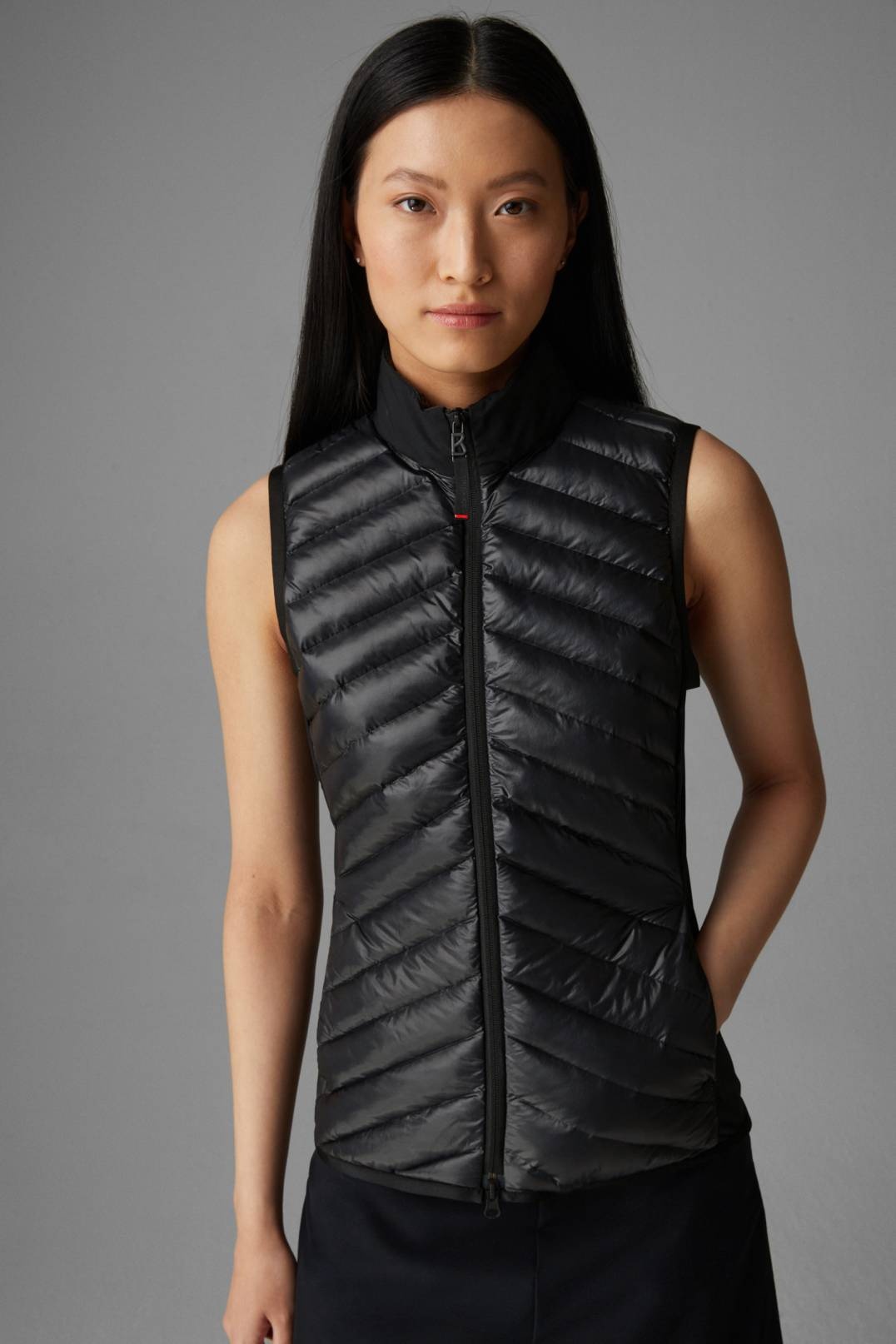 PALINA HYBRID WAISTCOAT IN BLACK - 2
