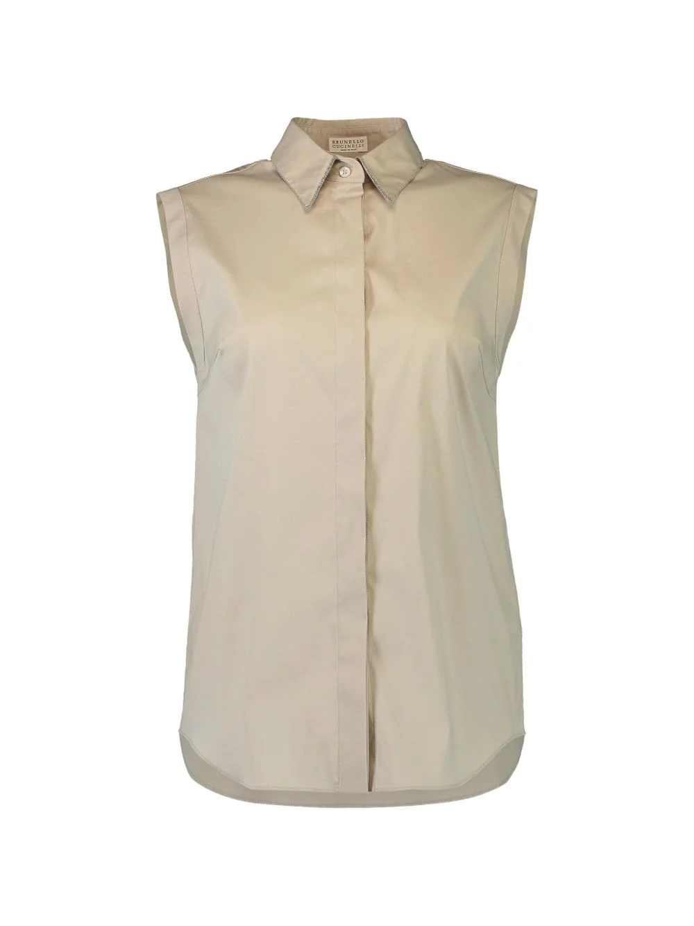 Monili-trim sleeveless shirt - 1